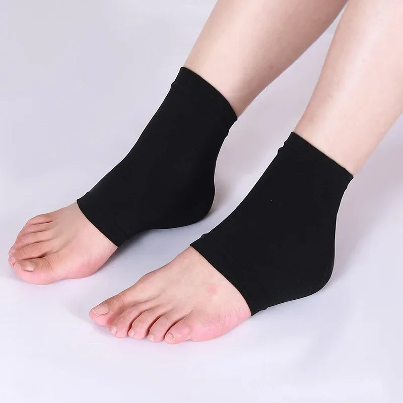 2pcs Heel Protective Cover Plantar Fasciitis Heels Socks Silicone Anti-Crack Moi