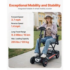 Uimoso 4-Wheel Electric Mobility Scooter with Foldable Design for Easy Transport