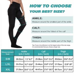 Support Tights Firm Graduated Compression Pantyhose for Women& Girls 20-30mmHg