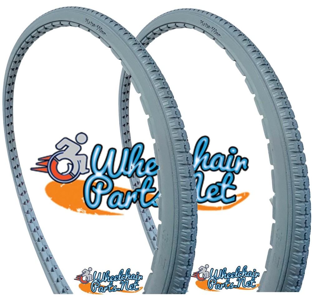 25″ x 1 3/8″ SOLID POLYURETHANE TIRE IN GREY COLOR