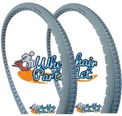25″ x 1 3/8″ SOLID POLYURETHANE TIRE IN GREY COLOR