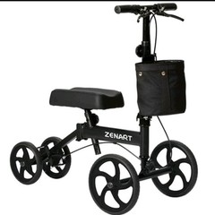 Economy Knee Scooter Foldable Walker for Foot Surgery Crutch Alternative BLACK