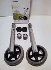 McKesson Universal Walker Wheels Adjustable 5 inches Rubber Wheels 1 Pair