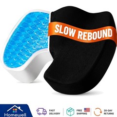 Memory Foam Seat Cushion with Removable Cover – Perfect for Long Hours