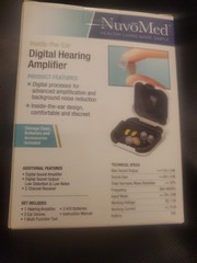 NuvoMed Inside-the-Ear Hearing Digital Amplifier Aid with Case (New & Sealed)