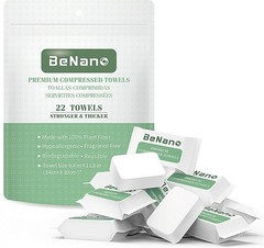 Premium Disposable Compressed Face Towels Tablets, 100% USDA Biobased Quick Dry