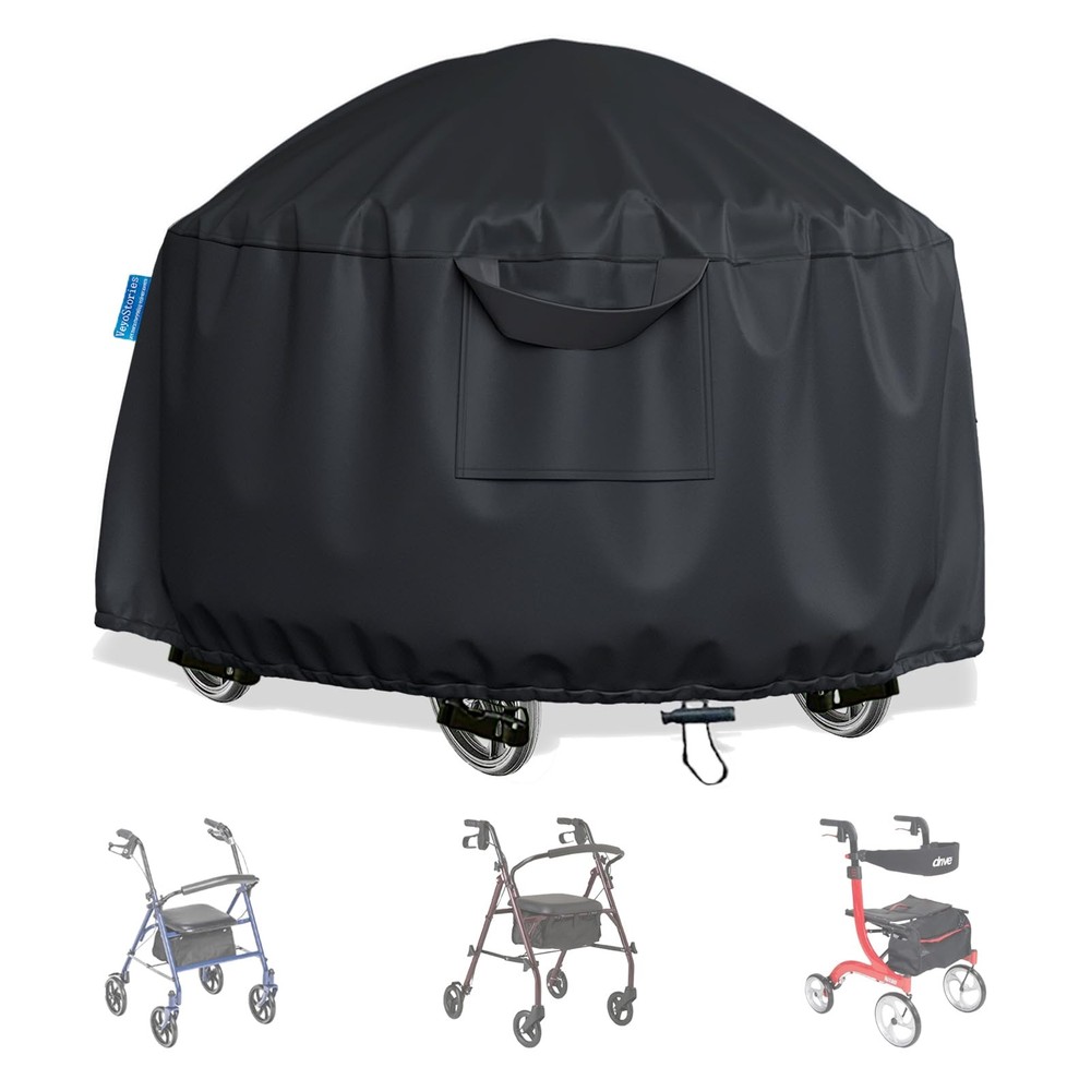 VeyoStories Rollator Walker Cover for Seniors – Dustproof & Waterproof, Black