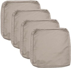 Sqodok Patio Cushion Covers 22×20 inch, 22″x20″x4″-4 PACK-COVER ONLY, Tan