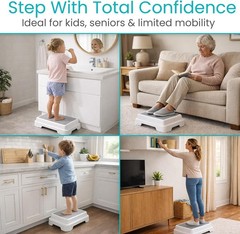Bath Shower Step Stool (4.5″) – Slip Resistant, Stackable, Indoor/Outdoor