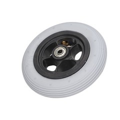 6in Electric Wheelchair Wheel Noiseless Aluminum Alloy Hub Rubber Inflatable BEA