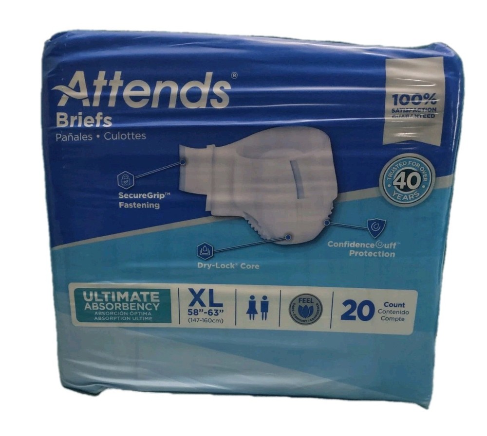Attends Adult Diapers XL 20 Count
