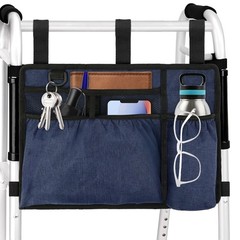 Foldable Walker Bag Basket with Holder Big Capacity Water Resistant Dark Blue US