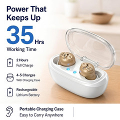 Rechargeable Hearing Aids for Seniors, 16-Channel DSP Noise Reduction, Clear