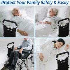 Bed Rails for Elderly Adults,Bed Side Assist Rail for Seniors with Storage Pouch