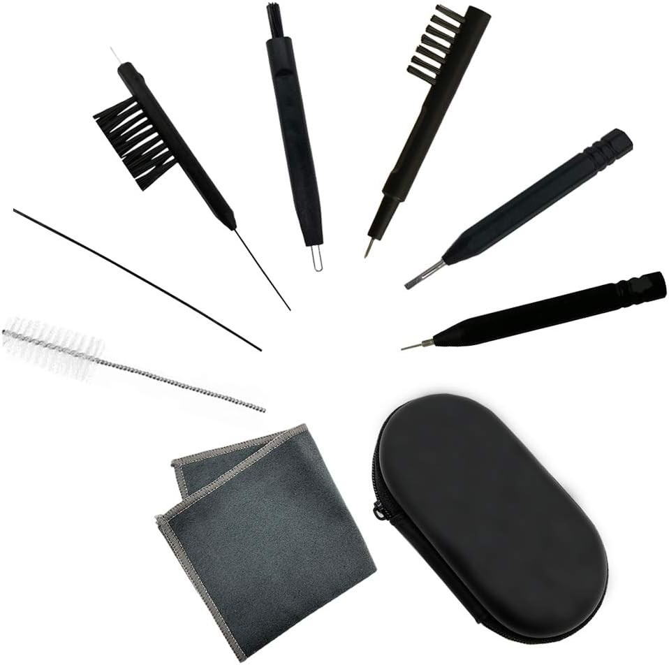 Hearing Aid Amplifier Cleaning Tools Earbuds/Headphones Cleaner Brush Kits 8 Pcs