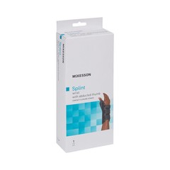 McKesson Hook and Loop Strap Wrist Brace with Abducted Thumb for Left Hand