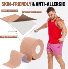 5 Roll Kinesiology Tape Athletic Muscle Support Sport Elastic Physio Therapeutic