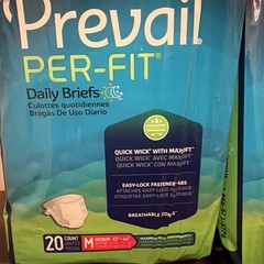 Prevail Per-Fit Adult Unisex Daily Underwear/Diapers – Medium – 2 Bags of 20