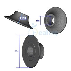 (4) Black Cone Spacers and (2) Replacement Axles for Wheelchair Caster Wheels.