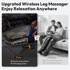 QUINEAR Air Compression Leg Recovery System Rechargeable Cordless Device, Large