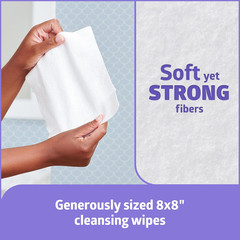 ReadyBath LUXE Antibacterial Bath Wipes Hypoallergenic Unscented 8 x 8 Inch,
