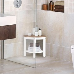 2-Tier Waterproof Anti-fading Shower Stool Corner Shower for Indoor Outdoor