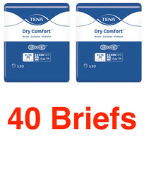 TWO 20pks TENA Dry Comfort Absorbency Incontinence Brief / XL (52-62 in) 26z