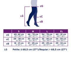 JOBST Women’s Opaque Petite Thigh High Sensitive Top Band 15-20 mmHg Closed Toe