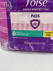 Poise Pads – 30 Count Light Regular 3 Fresh Protection 100% Protection Lot of 2