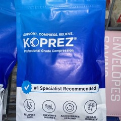 Koprez Foot Ankle Sleeve Compression Sleeve Support Black XL