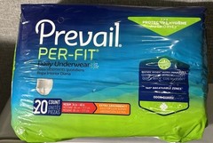 Prevail Per-Fit Unisex Incontinence Underwear – Medium Size, Bag of 20 (PF-512)