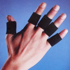 Basketball Badminton Stretchy Finger Protector Sleeve Support Cover Black 10pcs