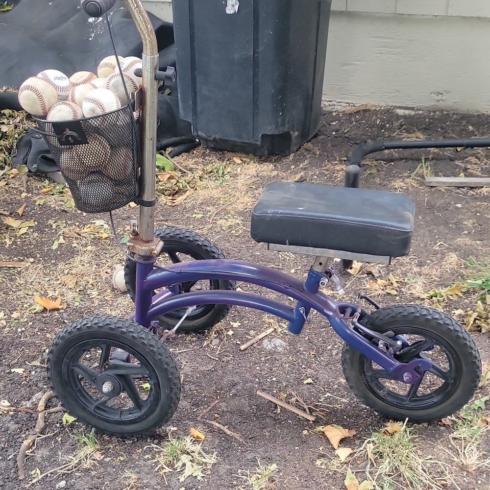 Purple/Black 4-Wheel Rollator Walker with Seat & Basket for Outdoor Adult/Senior