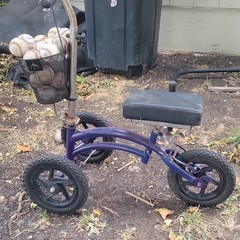 Purple/Black 4-Wheel Rollator Walker with Seat & Basket for Outdoor Adult/Senior
