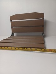 LEXDA 15 Inch HDPS Shower Seat Only with 304 Stainless Steel Frame.