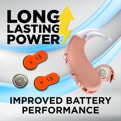 Powermax Size 13 Hearing Aid Batteries, 180 Count Long-Lasting Battery Pack, Ora