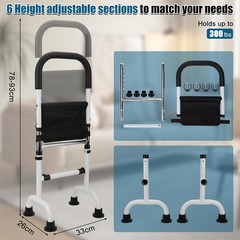 Stand Assist Aid for Elderly – 6 Adjustable Heights 30.7-36.6″ 300lb Capacity…
