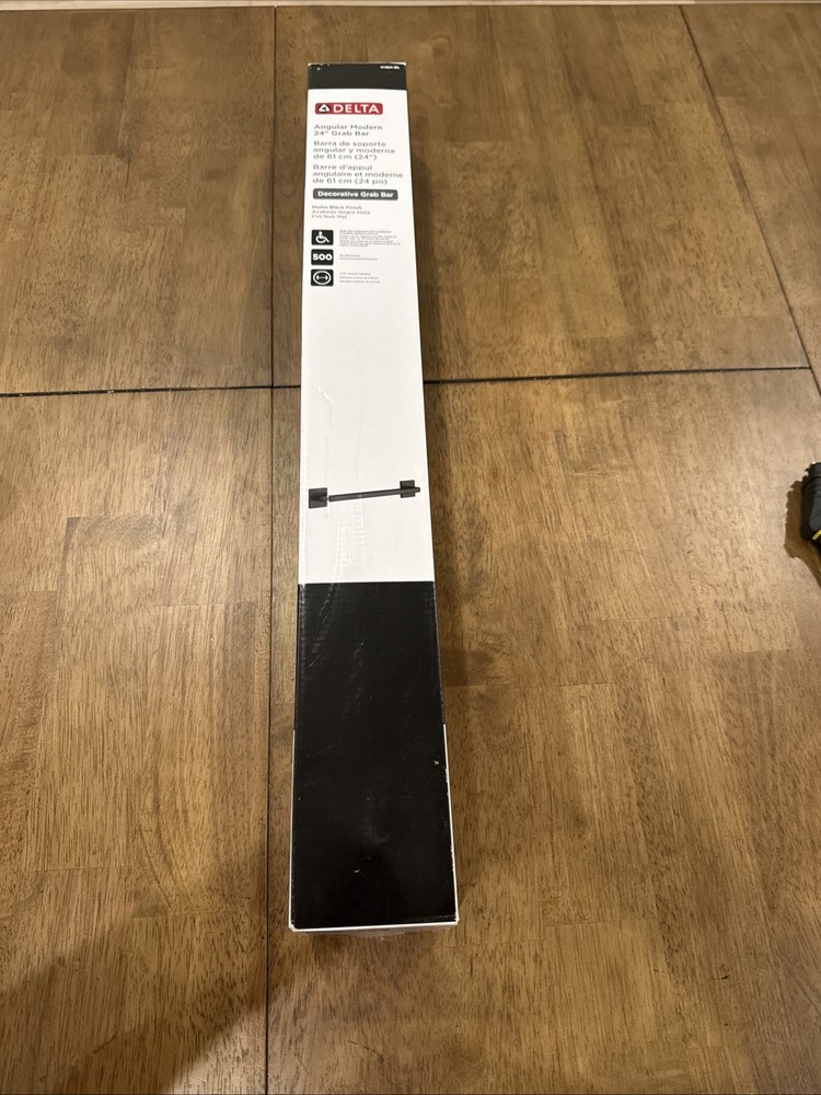 Delta 41924-BL Matte Black Concealed Screw ADA Compliant Decorative Grab Bar