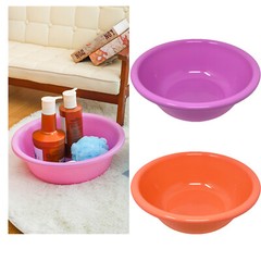 1/2/3/4 Pcs of 12″ Round Plastic Wash Basin Dish Bowl Laundry Bowl Cleaning Pail