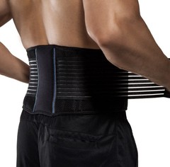 B601 BraceUP Lumbar Back Support Brace Belt Black Size S / M