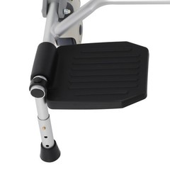 Foldable Height Adjustable Rolling Shower Commode Chair 4 Wheels 380 Lbs