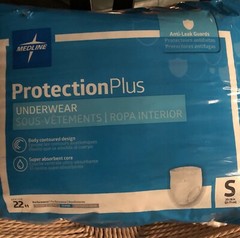 Medline® ProtectionPlus Underwear 22 Quantity Small 20 -28 inches New Bag