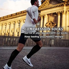 Copper Compression Socks 15-20mmHg Best for Men Women Running Athletic Medical @
