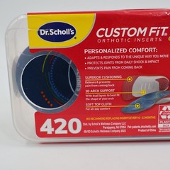 Dr. Scholl’s 420 Custom Fit Orthotic Inserts Unisex 420 Red Blue 3/4 Length