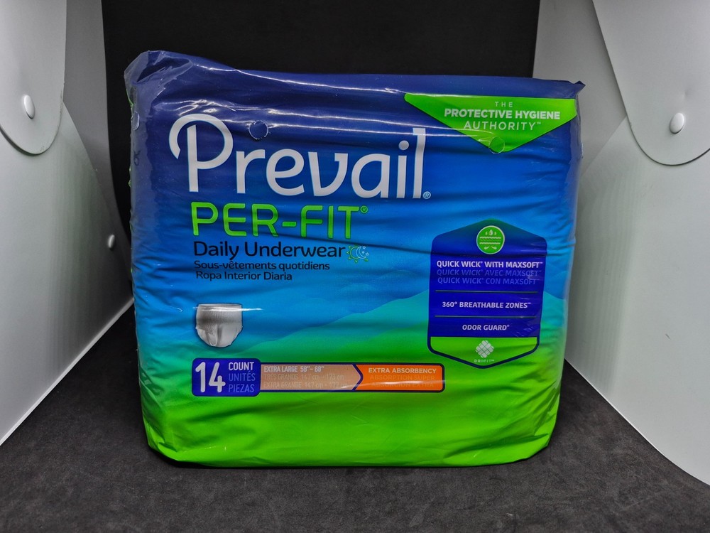 Prevail Per-Fit XLarge (58″-68″) Daily Underwear 14 Count Protective Hygiene
