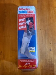 Vintage Mueller Aircast Sport Ankle Brace White Left Or Right One Size Fits All