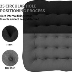 Comfortable Machine Washable Black Velvet Chair Cushion – 1 Count, 16.5×15.7