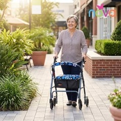 NOVA Rollator Walker Seat & Backrest Cover Set – Removable Washable Fabric Cu…