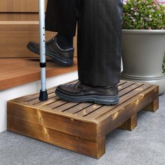 Solid Wood IndoorOutdoor 3 12 High Riser Step NonSlip All Weather Top