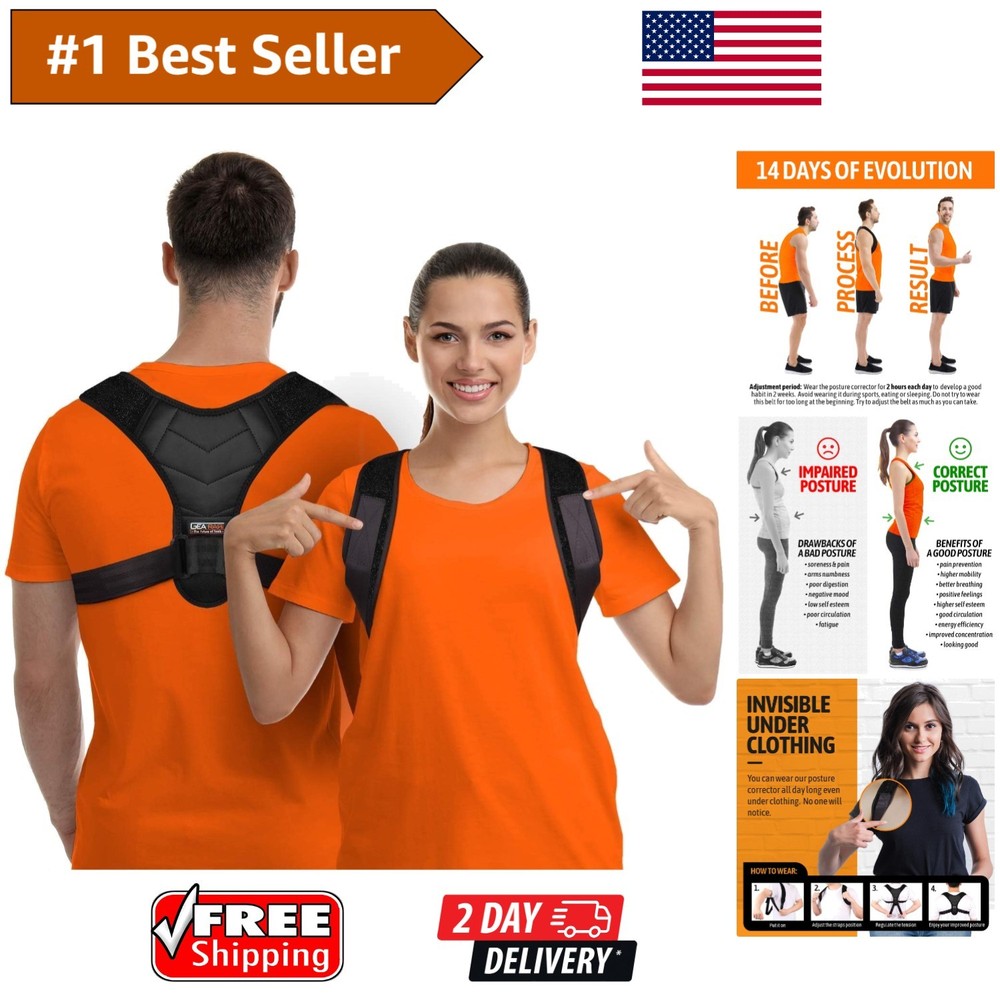 Neoprene Back Straightener for Clavicle Support – Adjustable Posture Corrector